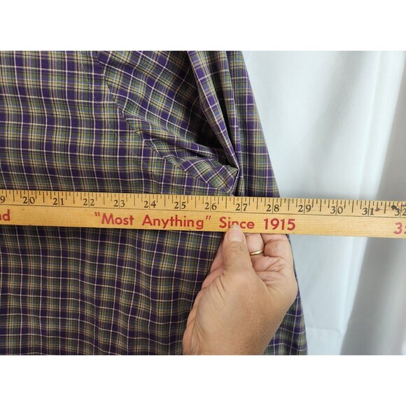 Ralph Lauren Custom Fit Mens 2XL Plaid Long Sleeve Button Down Shirt - Picture 9 of 10